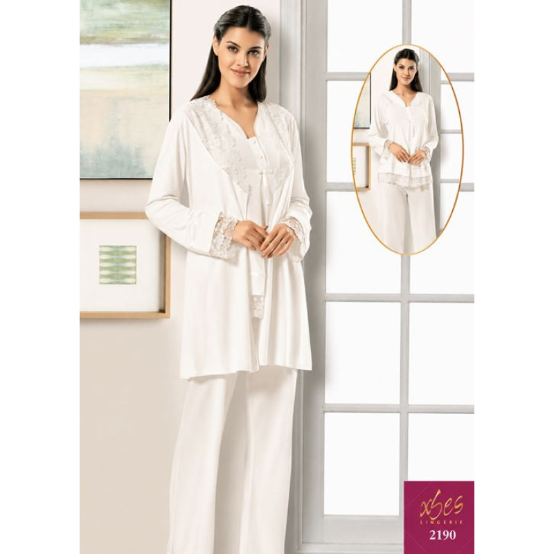 XSES 2190 HAMİLE LOHUSA 3'LÜ PİJAMA TAKIMI