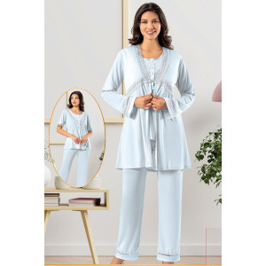 XSES 4850 HAMİLE LOHUSA 3'LÜ PİJAMA TAKIMI