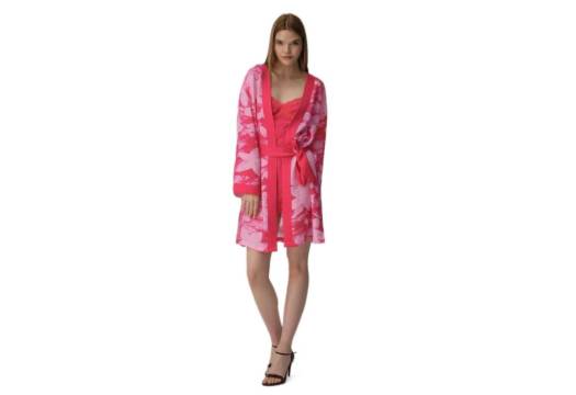 Pierre Cardin Vegan Ipek Saten Kadın Gecelik Sabahlık Takımı - Lx.25222 Scarlet