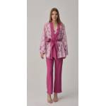 Pierre Cardin Vegan İpek Kimonolu Kadın Pijama Takımı - LX.25231 Violet