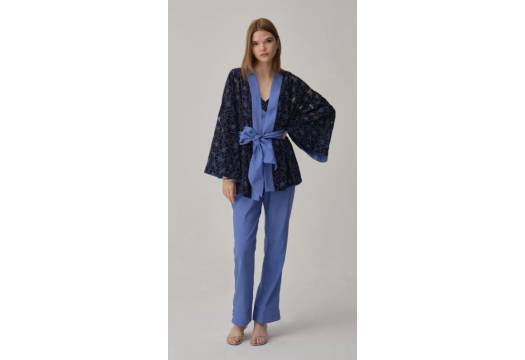 Pierre Cardin Vegan Ipek Kimonolu Kadın Pijama Takımı - Lx.25231