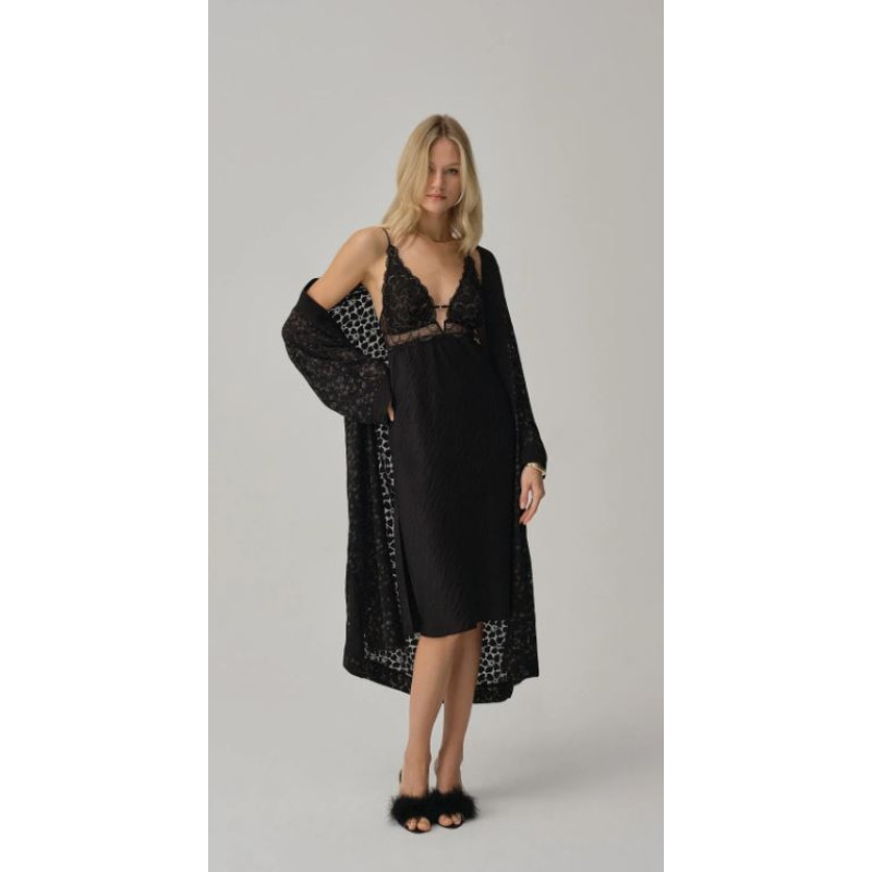 Pierre Cardin Vegan Ipek Saten Altılı Gelin Çeyiz Takımı - Lx.25261 Black