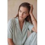 Pierre Cardin 26241 NOTTE - Çizgili Dörtlü Kadın Pijama Takımı - Capri