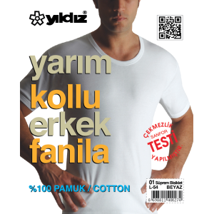 YILDIZ 01 SÜPREM YARIM KOLLU ERKEK FANİLA