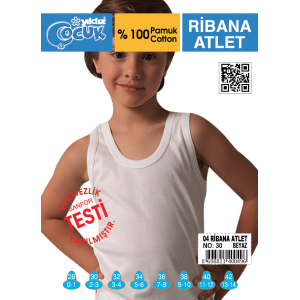 YILDIZ 04 RİBANA ÇOCUK ATLET 36-38-40-42