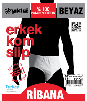 YILDIZ 07 ERKEK RİBANA KOM SLİP