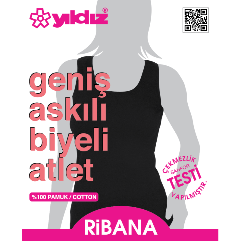 YILDIZ 2038 GENİŞ ASKILI BİYELİ BAYAN ATLET