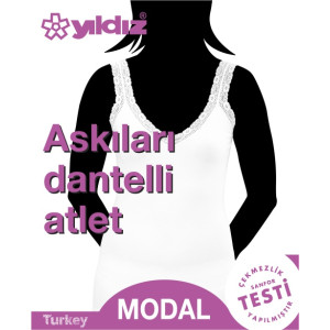 YILDIZ 2261 MODAL ASKILARI DANTELLİ ATLET