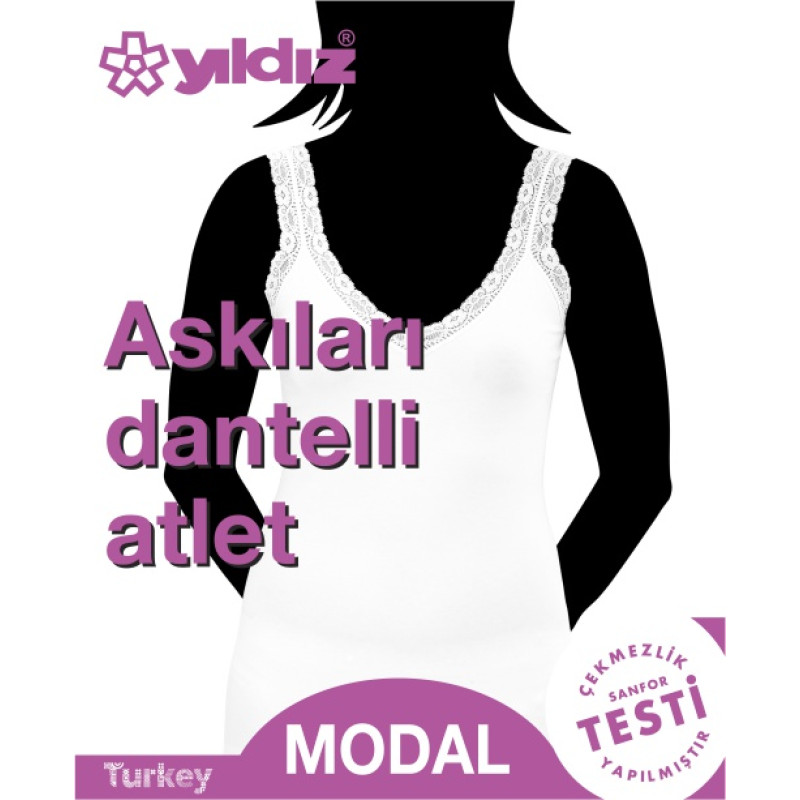 YILDIZ 2261 MODAL ASKILARI DANTELLİ ATLET