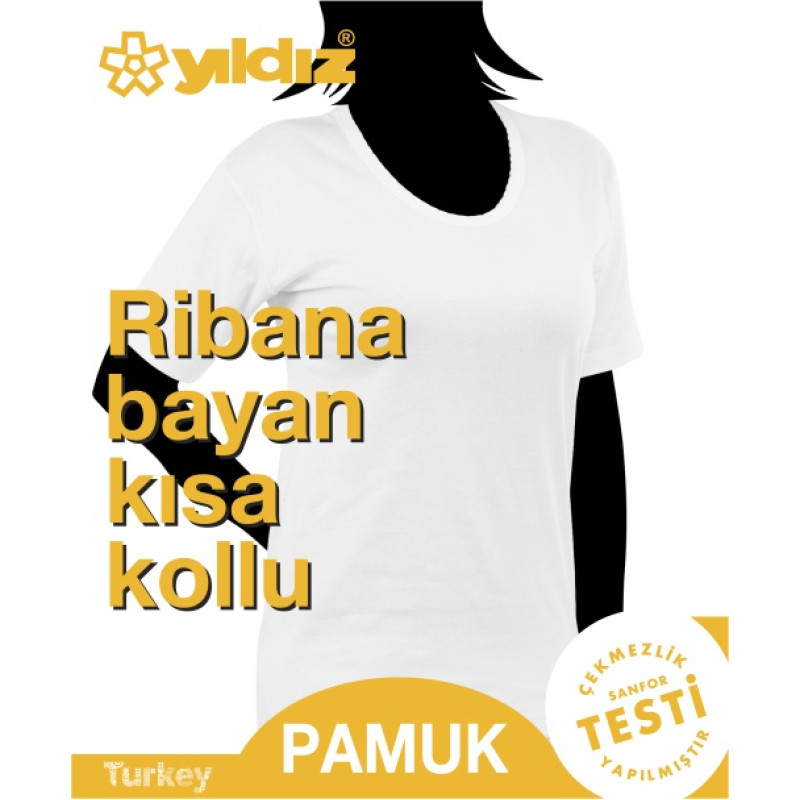 YILDIZ 3013 BAYAN RİBANA KISA KOL