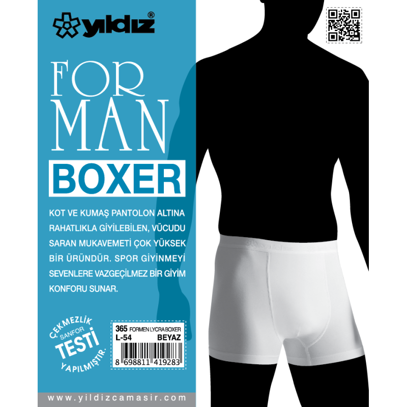 YILDIZ 365 FORMEN LYCRA BOXER