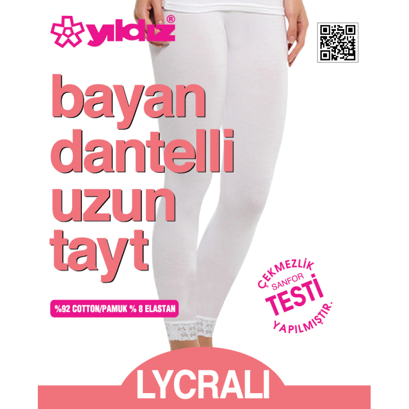 YILDIZ 3660 BAYAN DANTELLİ UZUN TAYT