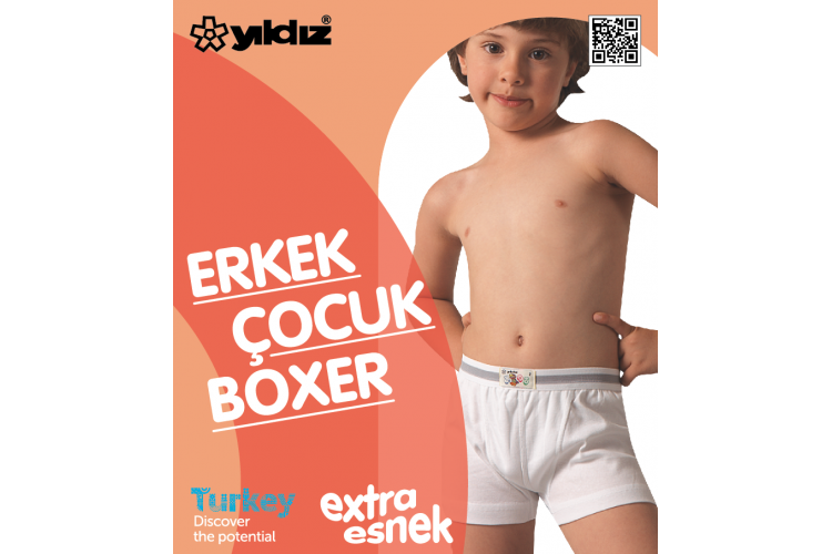 YILDIZ 400 ÇOCUK LİKRALI BOXER