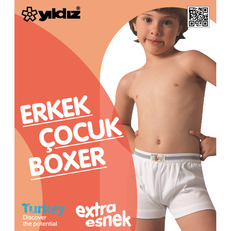 YILDIZ 400 ÇOCUK LİKRALI BOXER
