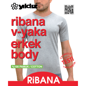 YILDIZ 62 RİBANA V YAKA ERKEK FANİLA