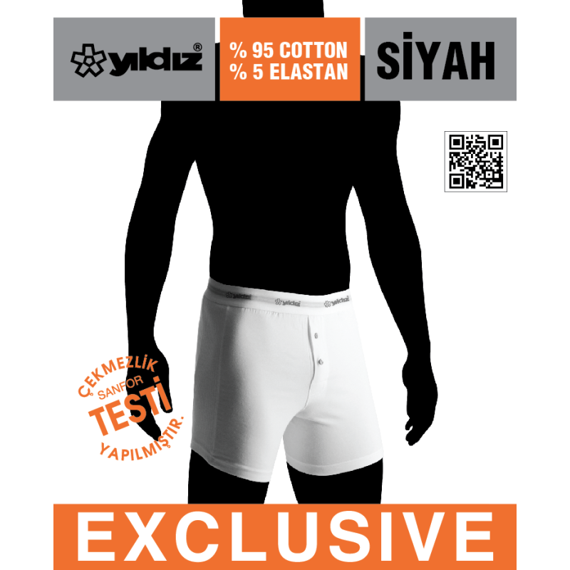 YILDIZ 111 UZUN LYCRA BOXER