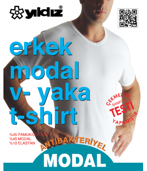 YILDIZ 150 MODAL V YAKA TSHIRT