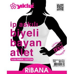 YILDIZ 2043 İP ASKILI BİYELİ BAYAN ATLET
