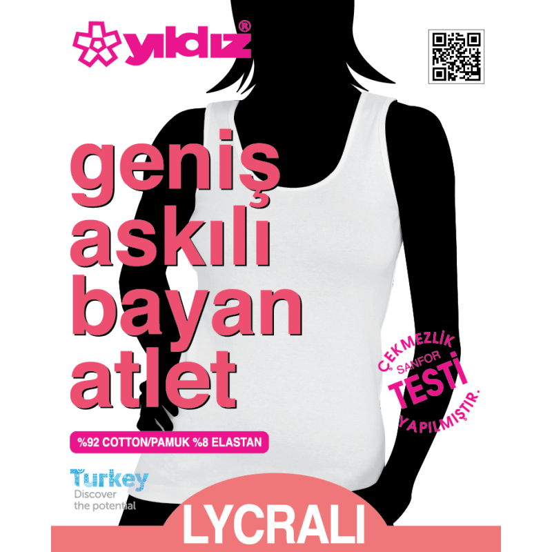 YILDIZ 2175 LYCRALI  GENİŞ ASKILI BAYAN BODY